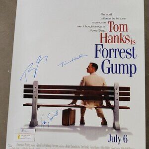 Tom Hanks, Robin Wright, Gary Sinise signed Forest Gump Poster 31x24 w/COA